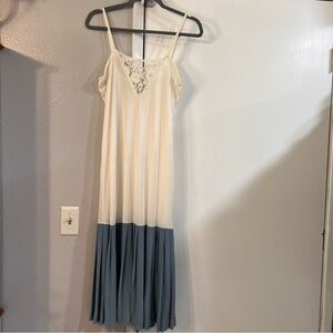 Kamisato Lace Slip Dress Plated Midi American Vintage USA Y2K Fairycore Cottage